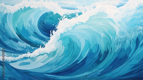 Waves in Azure Colors