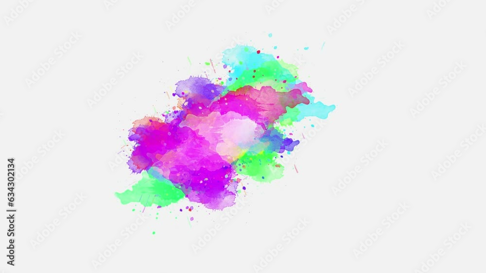 Watercolor ink spreading slow motion transition