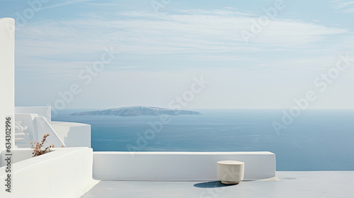 Greek island house overlooking the Aegean Sea  © RDO