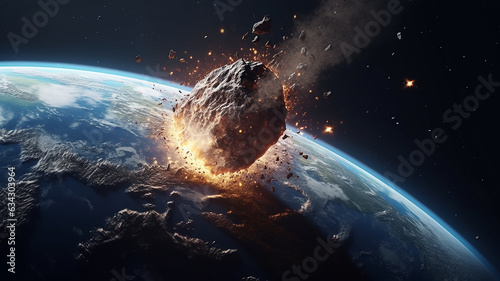 an asteroid is flying to earth.