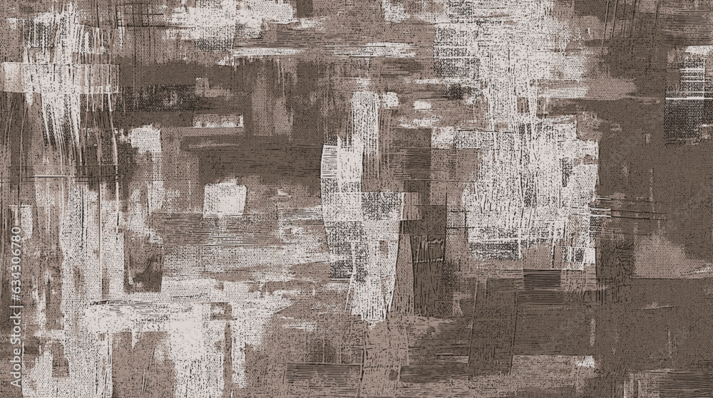 Brownish gray color vector cross hatching strokes on canvas. Oil, acrylic paint texture. Abstract grungy background
