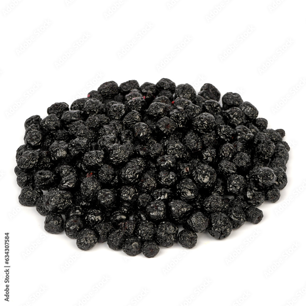 Candied chokeberries on a white background Candied chokeberries on a white background