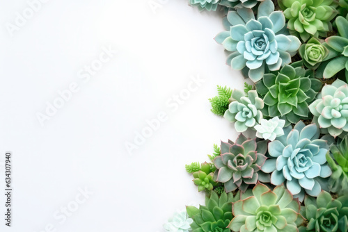 Succulents Abstract Background with Copy Space photo