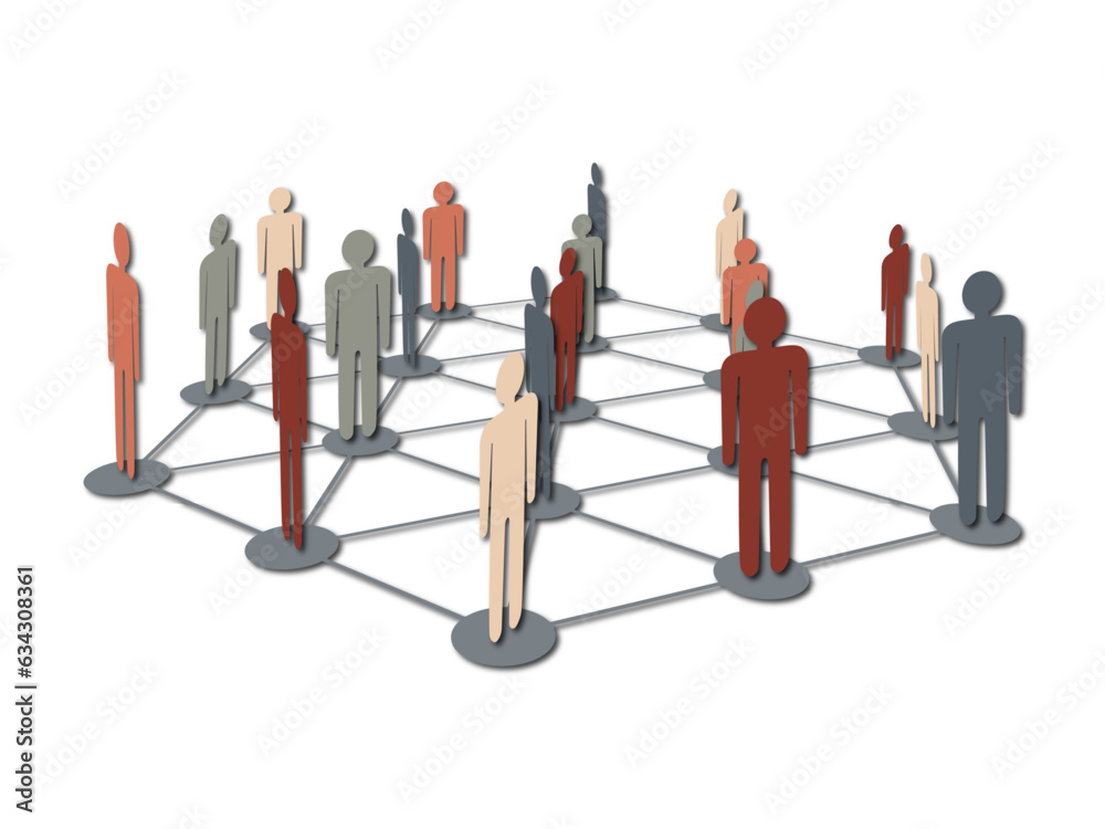 Social network of people scheme. Social media, teamwork concept. Relationship and communication of modern people. Teamwork concept. 3d illustration connecting people on the internet. Social network of people scheme. Social media, teamwork concept. Relationship and communication of modern people. Teamwork concept. 3d illustration connecting people on the internet.