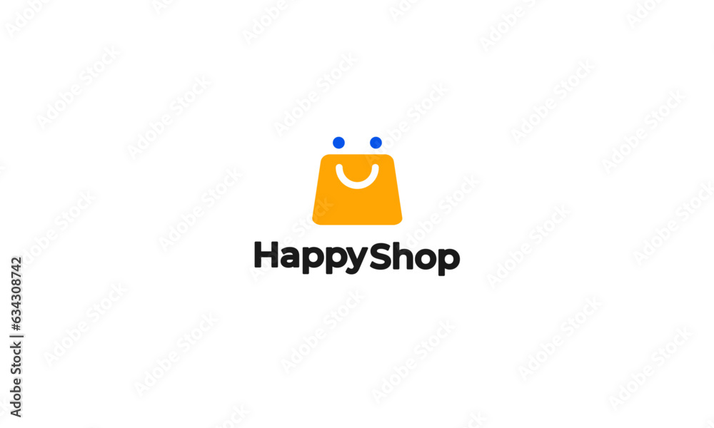 Happy Shop Logo Design Happy Shop Logo Design