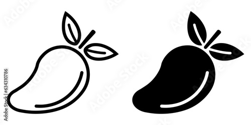 ofvs440 OutlineFilledVectorSign ofvs - mango vector icon . isolated transparent . black outline and filled version . AI 10 / EPS 10 / PNG . g11780