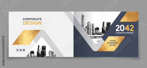 City Background Business Book Cover Design Template 