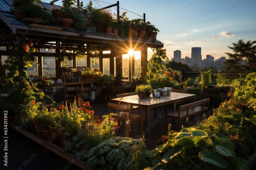 Nature's Resilience in the Concrete Jungle: A Visual Showcase of Urban Settings Enhanced by Lush Rooftop Gardens