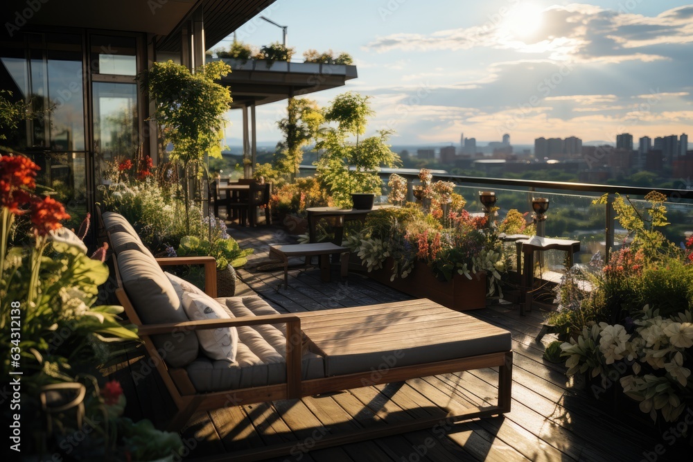 Urban Oasis: Showcasing the Seamless Integration of Nature in Urban Settings, Spotlighting Enchanting Rooftop Gardens