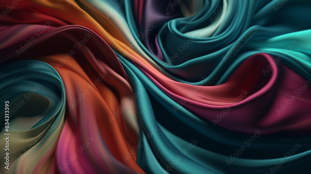 colorful vibrant silk cloth fabric texture background