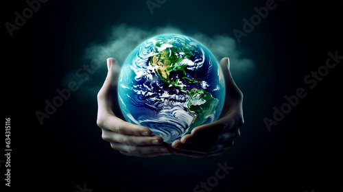protecting earth vibes  globe in hands  world earth and ozone day