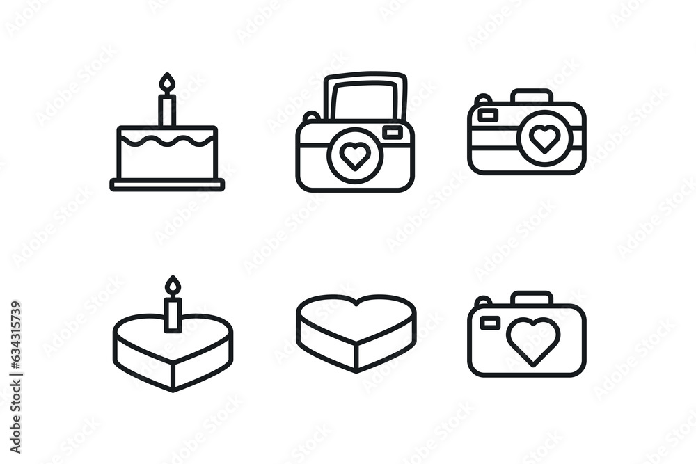 Love and Romance Line Icons Pack Love and Romance Line Icons Pack