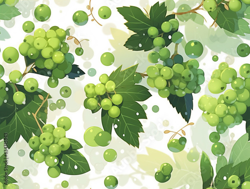 Grape illustration background,created with generative ai tecnology.