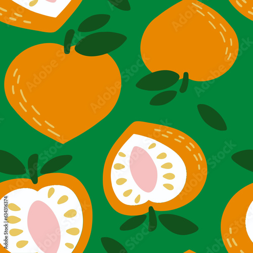 Seamless peach pattern pastel background
