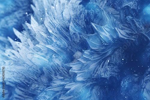 Closeup of ice frost, background