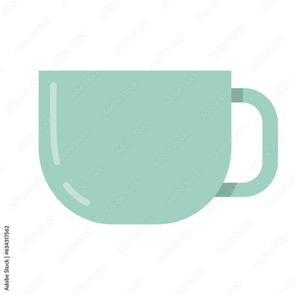 Simple cup in flat style. Objects Are Repainted. Simple cup in flat style. Objects Are Repainted.