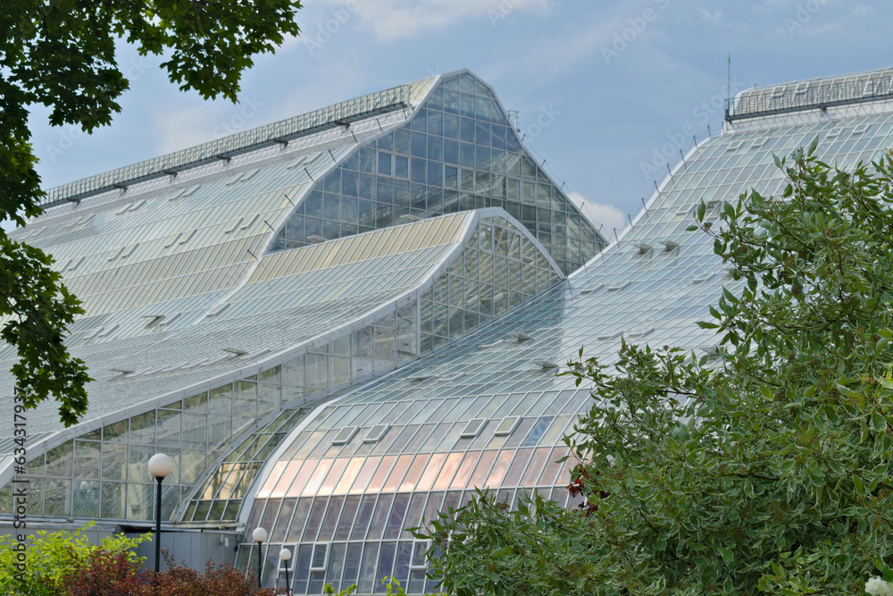Greenhouse in the Tsitsin Main Moscow Botanical Garden of Academy of Sciences.