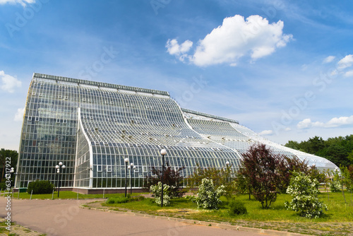 Greenhouse in the Tsitsin Main Moscow Botanical Garden of Academy of Sciences.