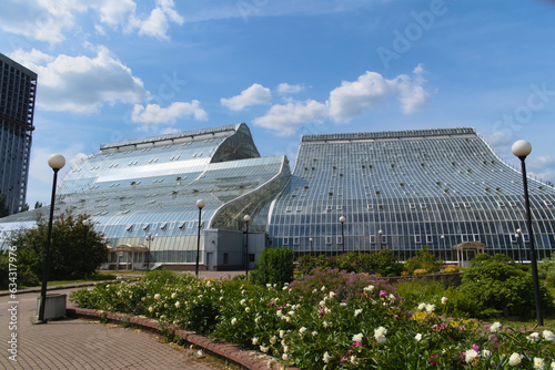 Greenhouse in the Tsitsin Main Moscow Botanical Garden of Academy of Sciences.