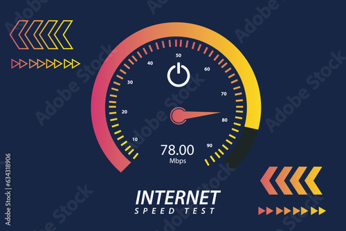 vector Internet speed test template