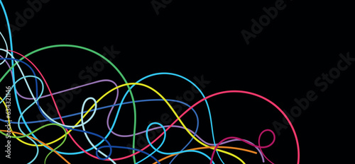 sfondo, pattern, linee, colorate, aggrovigliate, 