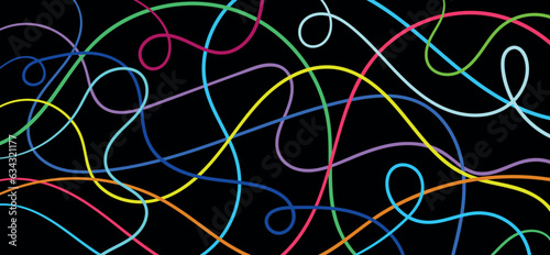 sfondo, pattern, linee, colorate, aggrovigliate, 