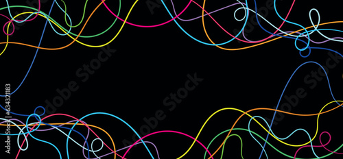 sfondo, pattern, linee, colorate, aggrovigliate, 