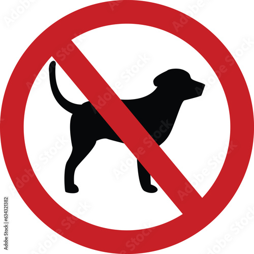 no dogs allowed sign vector