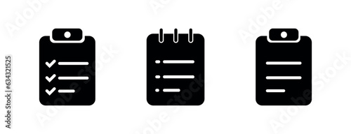 List Fill Icon Symbol Vector. Black Glyph List Icon