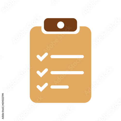 Flat List Icon Symbol Vector Illustration