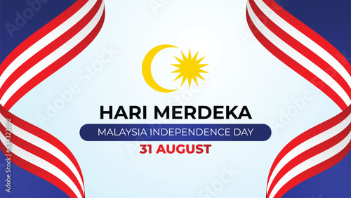 Malaysian Independence Day Illustration Background. Hari Merdeka Malaysia. Free vector malaysia day concept