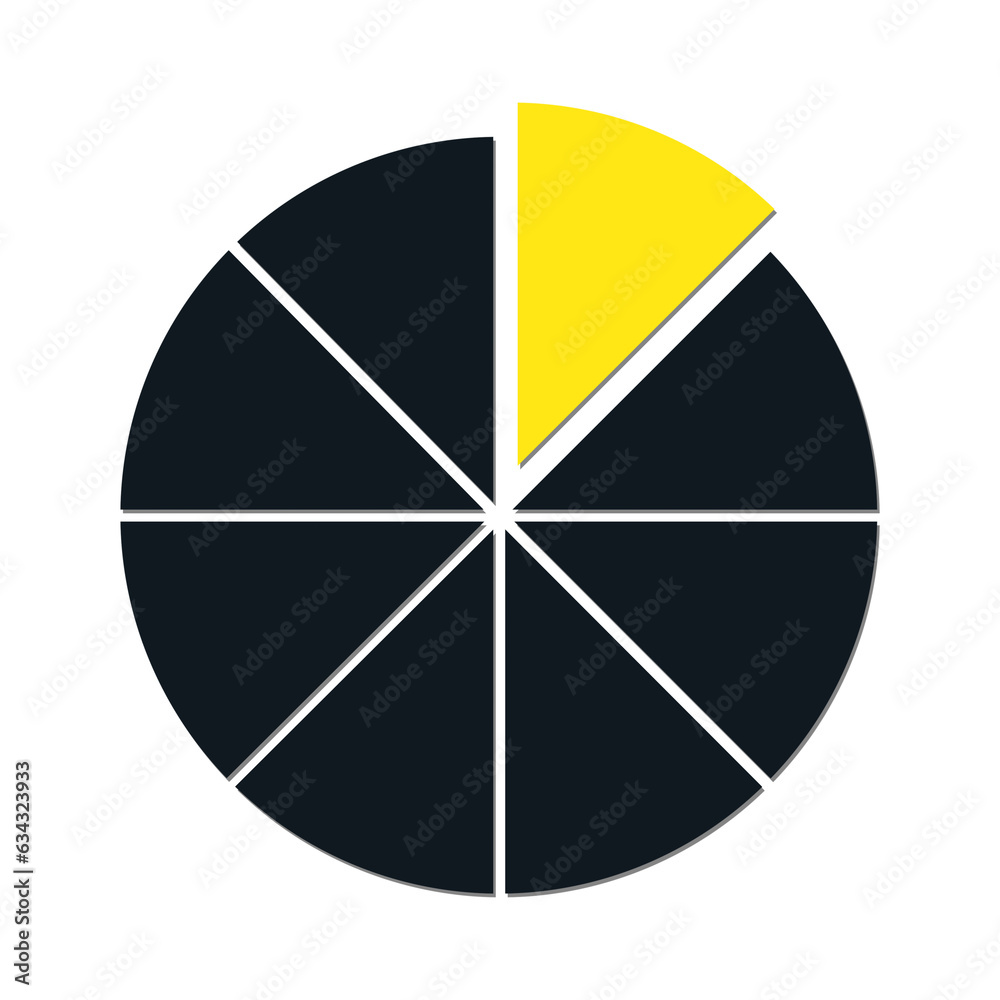 Obraz premium Pie Chart Illustration Isolated on White
