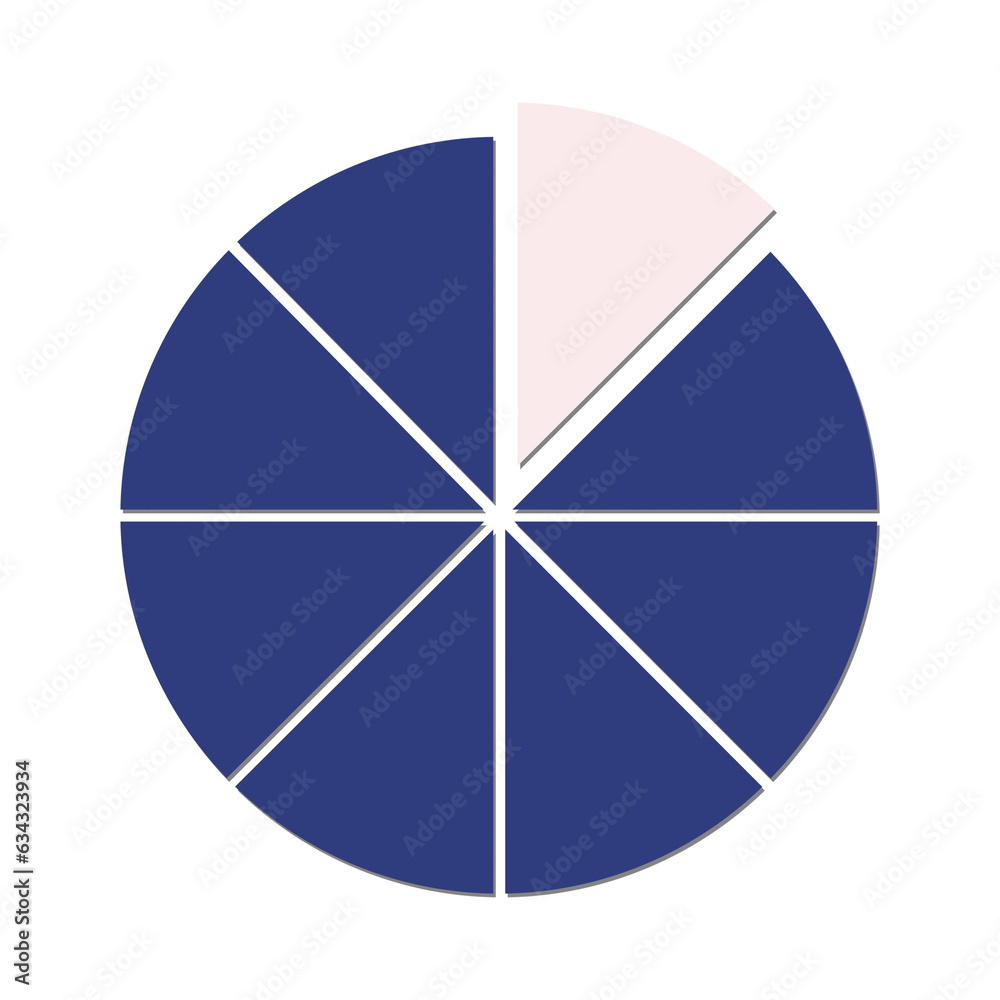 Obraz premium Pie Chart Illustration Isolated on White