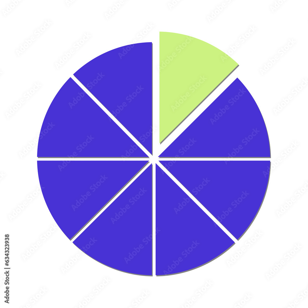Obraz premium Pie Chart Illustration Isolated on White