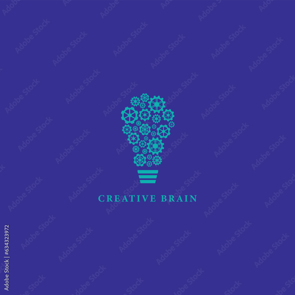 Light bulb idea icon with gears inside. Light bulb idea icon with gears inside.
