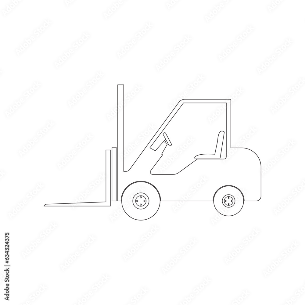 FORKLIFT ICON VECTOR ILLUSTRATION SYMBOL DESIGN