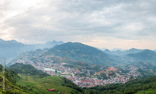 countryside view of sapa valley, vietnam