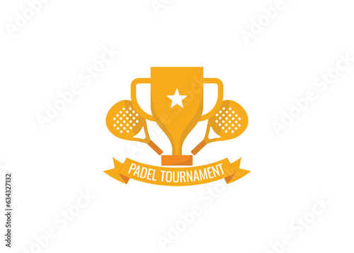 Padel tournament trophy vector design