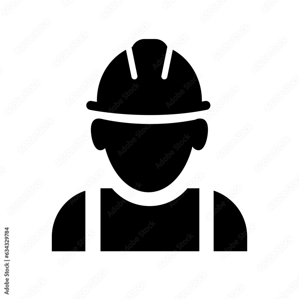 Construction worker icon vector illustration Construction worker icon vector illustration