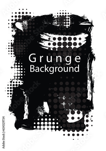 The grunge abstract background, black and white tones ,used as a book, brochure, card.