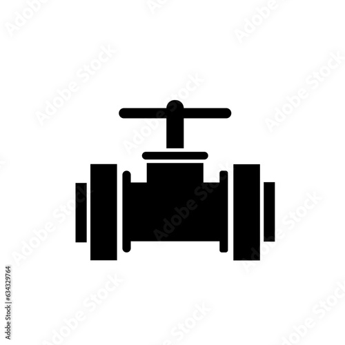 Pipe with valve icon vector illustration