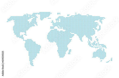World map in modern style vector illustration