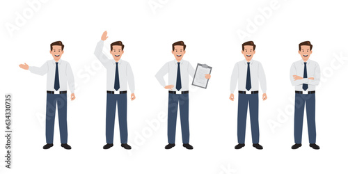 Businessman working character design vector illustration