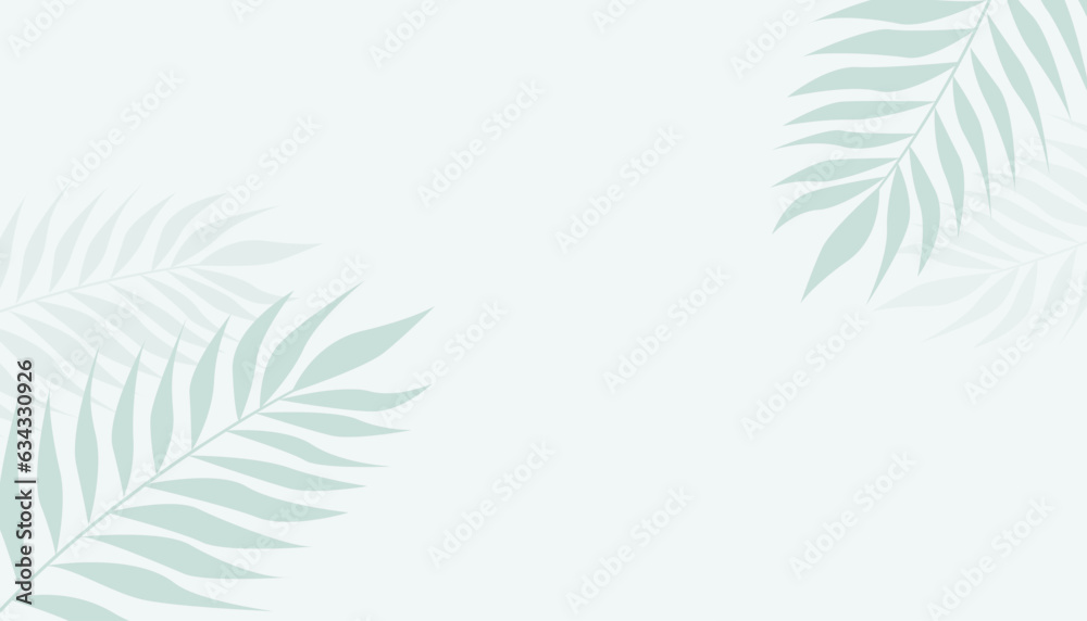 Naklejka premium Nature leaves flat vector background