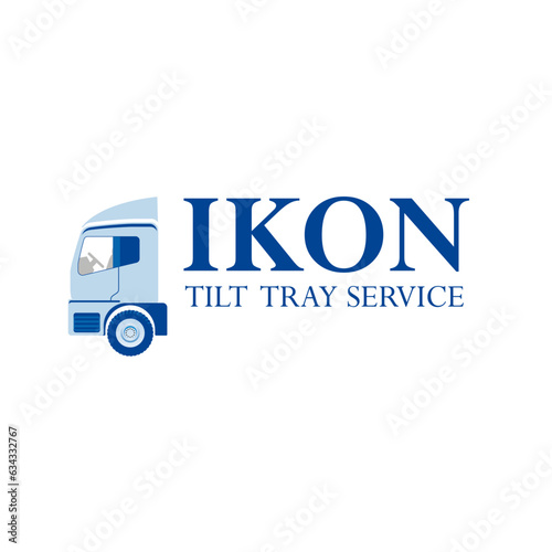 delivery truck Logo Design | Tilt Tray Truck Logo Design