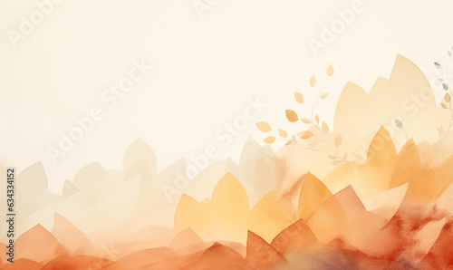 watercolor autumn background, texture, pattern. orange, yellow, red leaves. for design