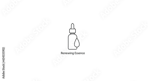 Vector Icon Representing Renewing Essence for Skincare and Beauty Products.