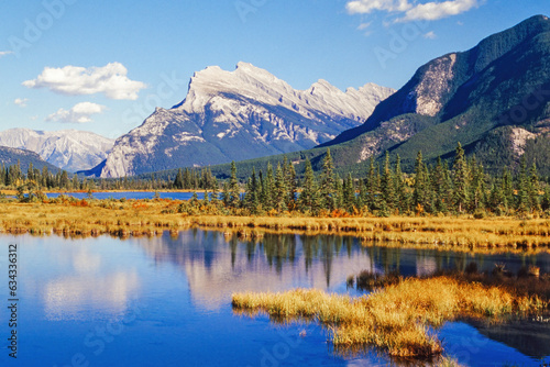 Mount rundle at Vermilion lakes in Banff national park