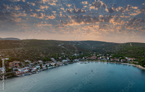 Fototapeta Naklejka Na Ścianę i Meble -  Drone view of Balikliova, Urla / Izmir.
