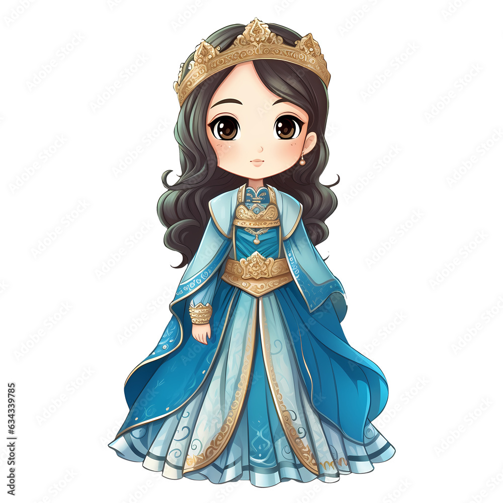 Cute Princess Clipart Illustration